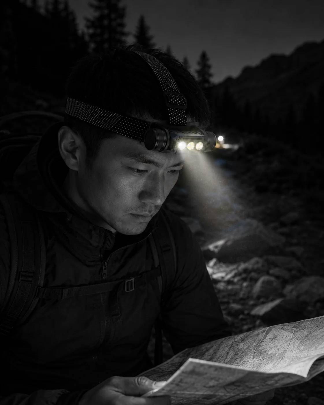 Brightenlux 1000LM 铝合金强光远射充电头灯| 双CREE LED多模式户外探照头灯